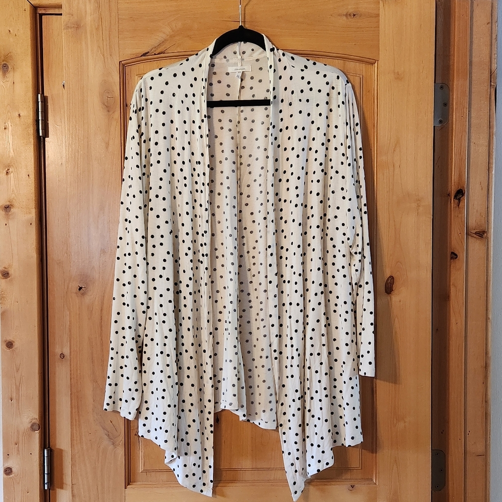 Maurices cardigan polka dot